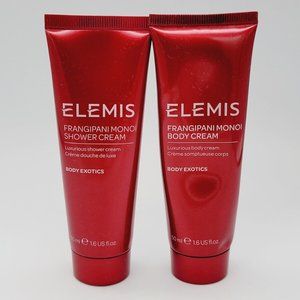 x2 Elemis Frangipani Monoi Shower Cream & Body Cream Travel Size 1.6 Oz. NEW